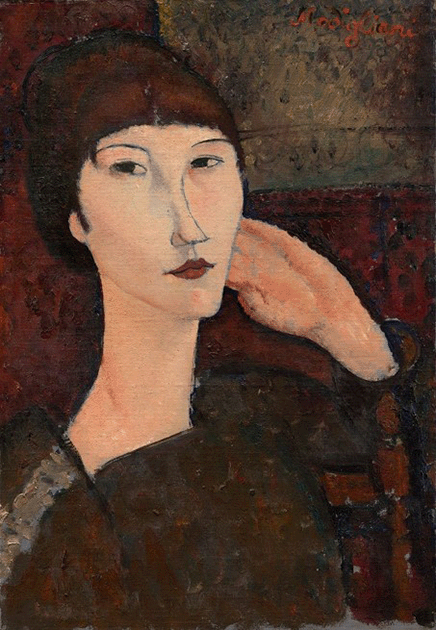 Amedeo Modigliani, Adrienne (Woman with Bangs), 1917 Collection of National Gallery of Art, Washington